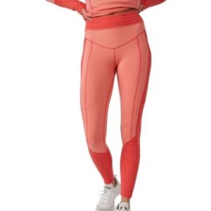 Free People Undercover color block leggings, Coral